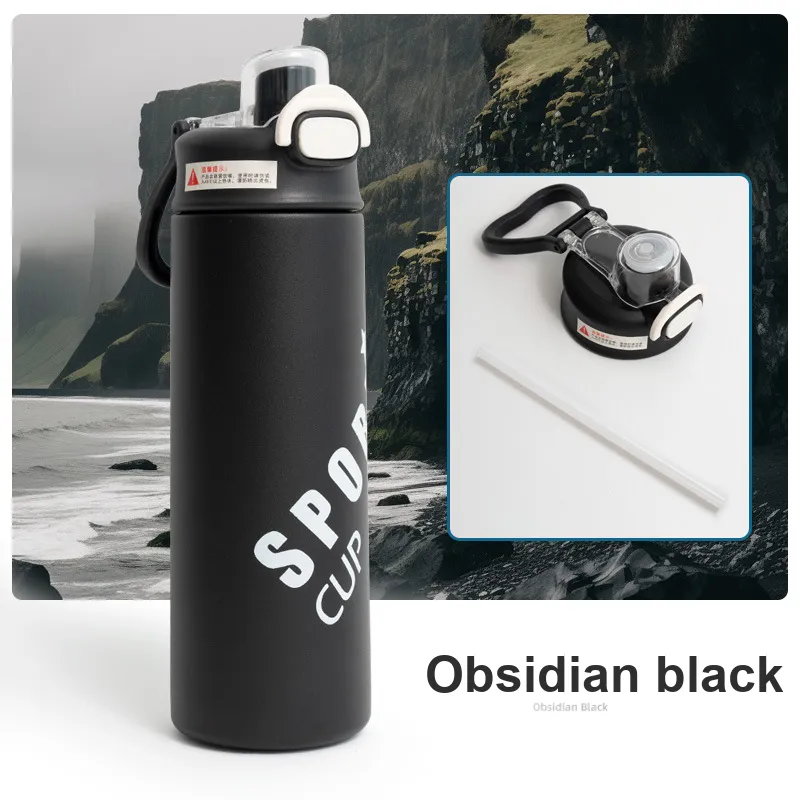 Shuosen Outdoor Water Equipment Outdoor Water Bottle 600ML Sports Stainless Steel + PP-5