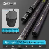 Large Catch Fishing Net Clothing Sets[4.0m]+Tubas Odor-Resistant Anti-Tangling Landing Net Heads