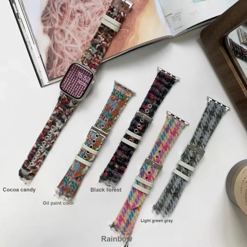 PULAISI Apple Compatibility Watch Band Plush Woolen Material-9