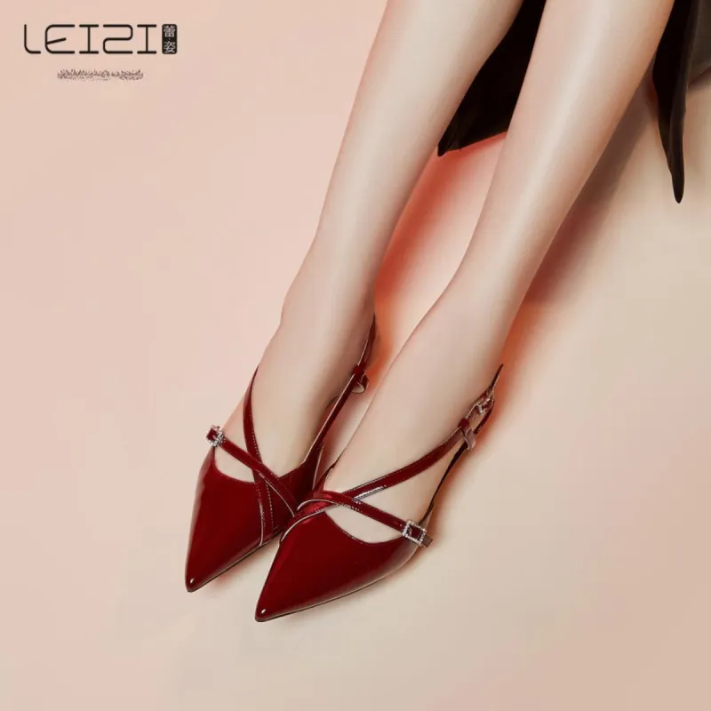 Lazi Slim Heel High Heels 4cm Women's-19