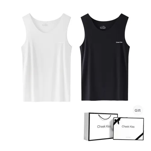 Cheekkiss Tank Top Men's Spring And Summer Solid Color Seamless Inner Base T Shirt For Men With Premium Gift Box Set
