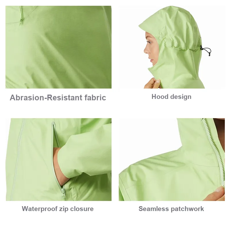 Arcteryx Outdoor Hiking Water-Resistant Windproof Breathable Windbreaker Jacket Women's-2