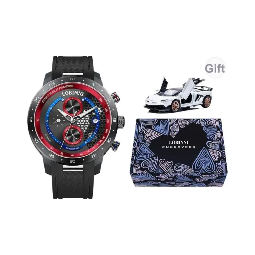 LOBINNI L Механические Мужские Часы с Открытым Механизмом и Циферблатом