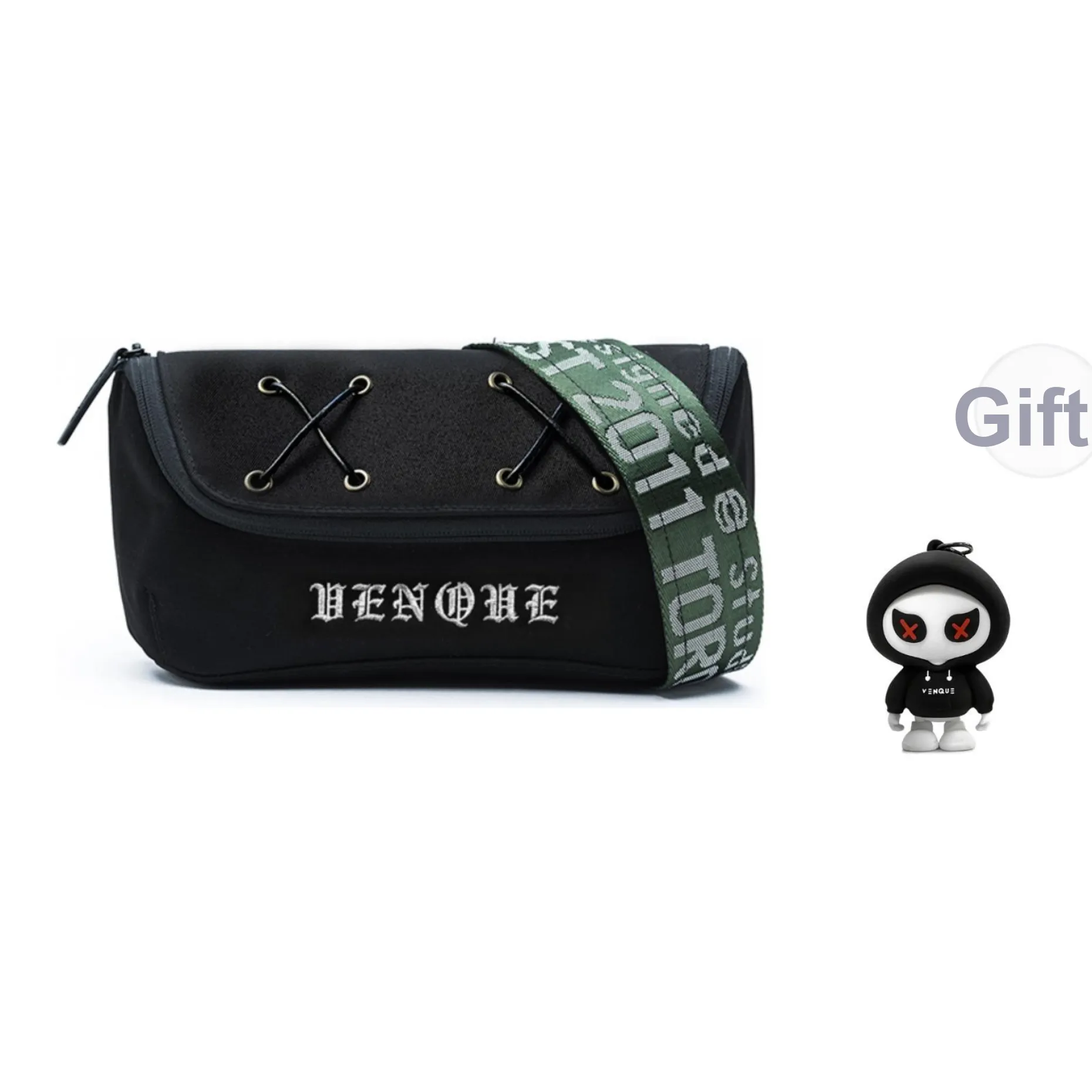 Venque Нейлоновая сумка Sling Стандартная Унисекс Оранжевый Армейский зеленый Черный