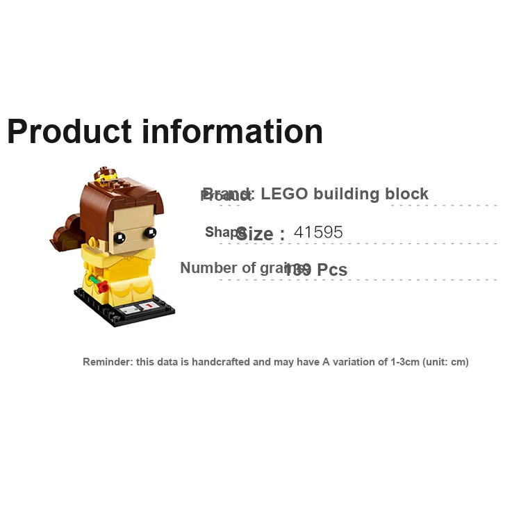 LEGO BrickHeadz Princess Belle Building Blocks 139 41595-2