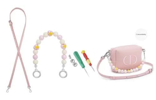 Lan Bao Fan Microfiber And Alloy Bag Accessories Women's Pink