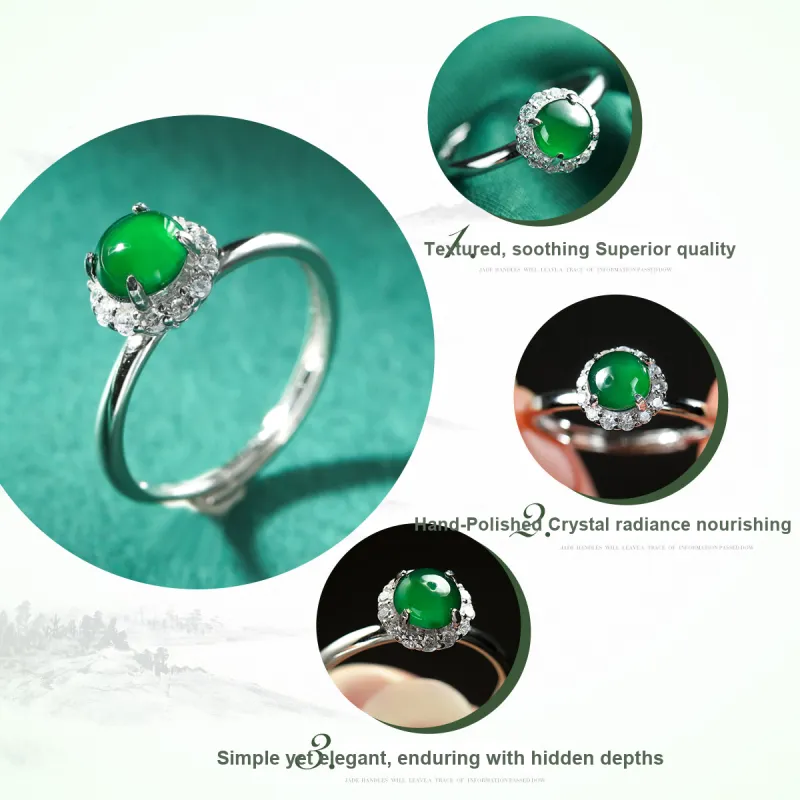 Oriental Jade Ice Glutinous Rings Women's-2