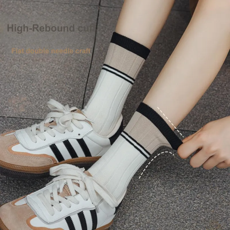 XXLLG Mid Calf Socks Women's 4 Pack-9