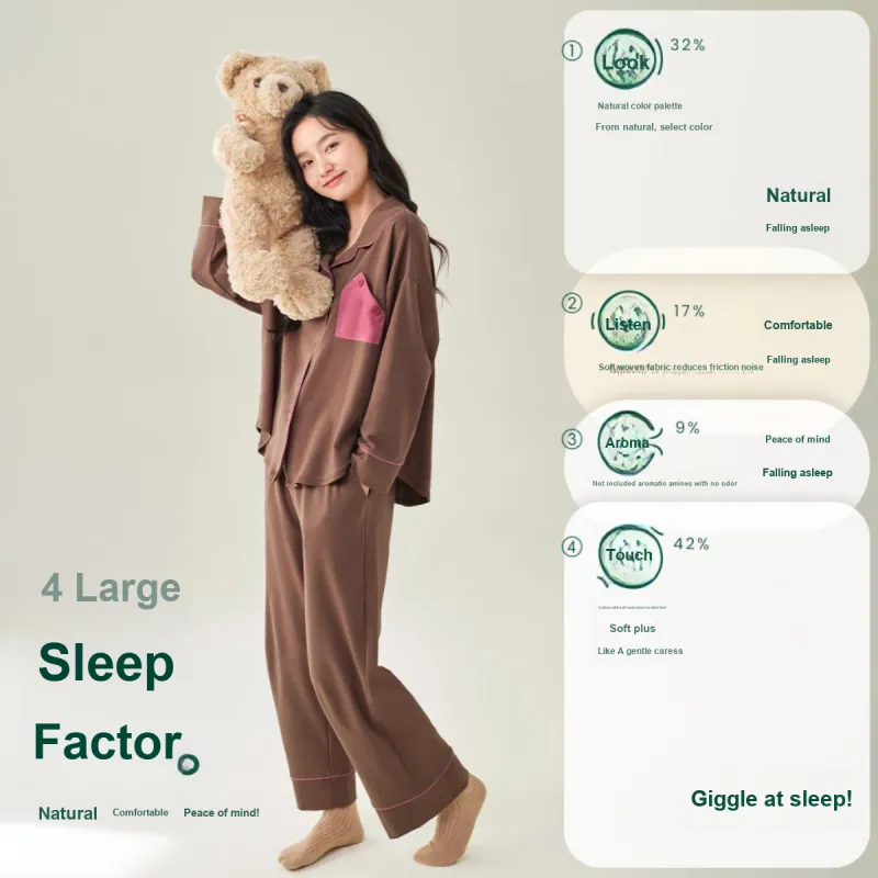 Aannsfam Pajama Set Women's Acorn Umber-2