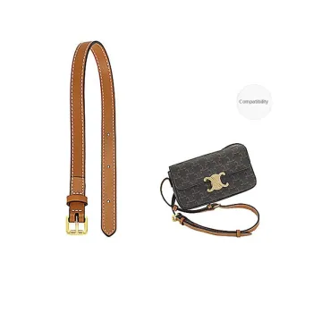 GUYI Cow Leather Bag Accessory, Extended Length Shoulder Strap Unisex Caramel