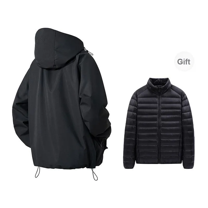 PISYPOX Water Resistant Windproof Wear Resistant Windbreaker Jacket Unisex-15