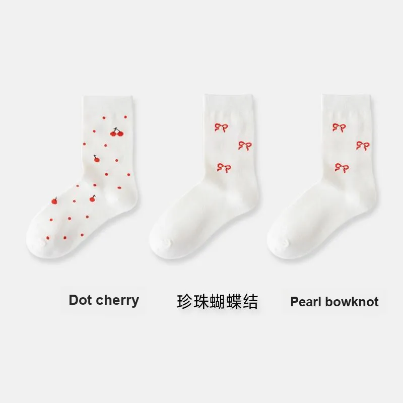 H YXIANG Mid Calf Socks Women's Combo Set-11