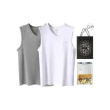 V-Neck 2 Pack (White+Heather Gray) 2 Pcs, Easy to Wash!