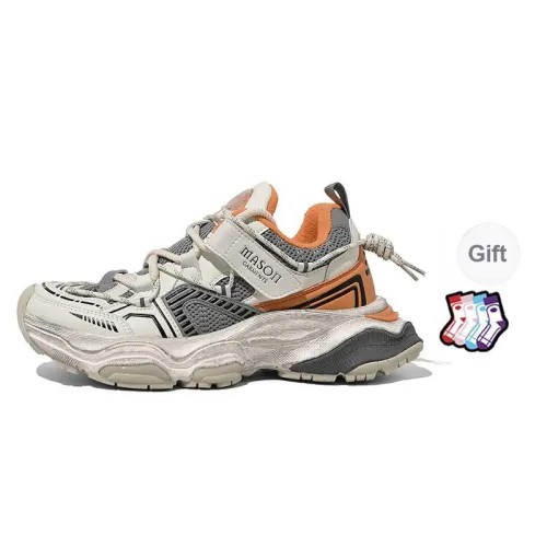 Masongarments Wear Resistant Breathable Lightweight Height Increasing Low Top Chunky Sneakers Unisex