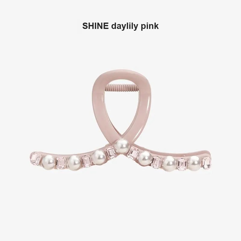 SHINE Acrylic, Crystal, Shell Pearl Hair Clips Women's-11