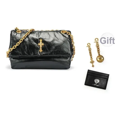 Ed Hardy Classic Series Коровья кожа Сумка через плечо Стандартная Женская Cracker Черный Графитовый Серый