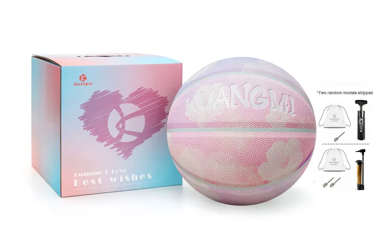 Kuangmi Watercolor Collection PU Basketball Pink Size 7 Training Unisex-2