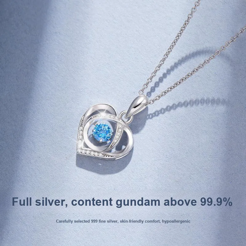 Branded Jewelry S999 Fine Silver Necklaces Women's-3