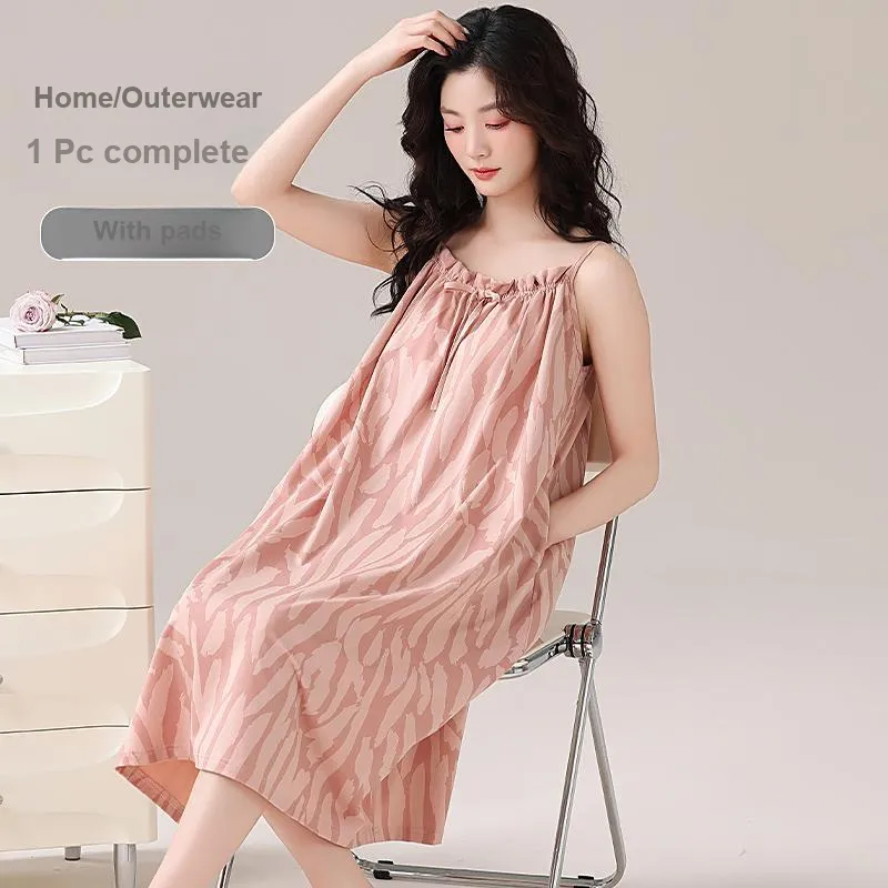 Lan Miao Nightgown Women's Peach-3