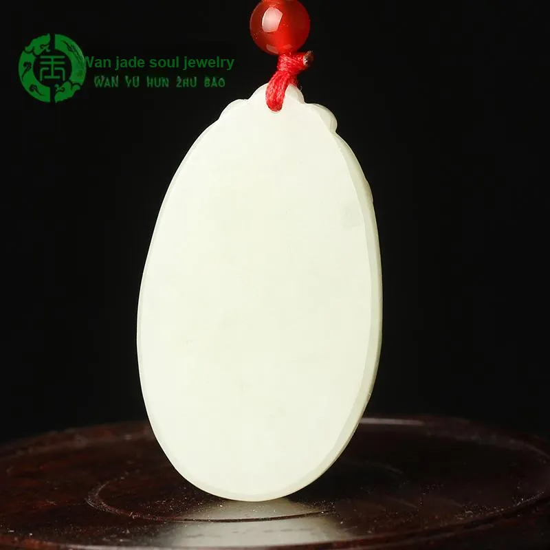 WANYUHUN Hetian Jade Pendants White Jade Women's-4