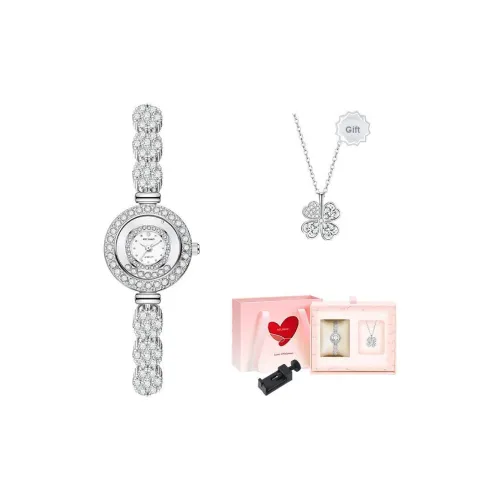 MELSMAO Starry Кварцевый механизм часы ремешок из нержавеющей стали женские часы серебристый циферблат