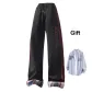 Black (Comes with 1 Blue White Stripes Shirt)