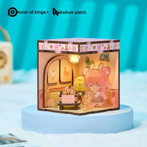 Fun Patchwork Honor of Kings Cute House Collection Деревянная Миниатюрная Загадка Слепые Коробки Один Mystery Коробка Целая Коробка 6 шт