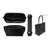 [Coach City 30]Black Felt Liner+Black Gold Buckle Invisible Shoulder Pads