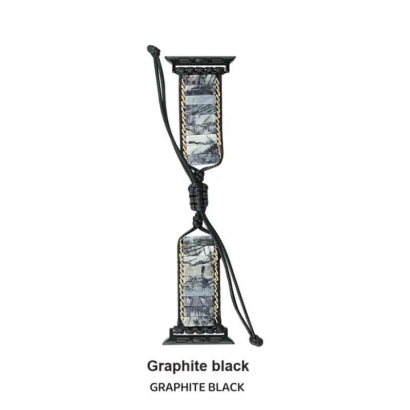 Vobafe Watch Band Apple Compatibility Original Stone Woven Rope Material-15