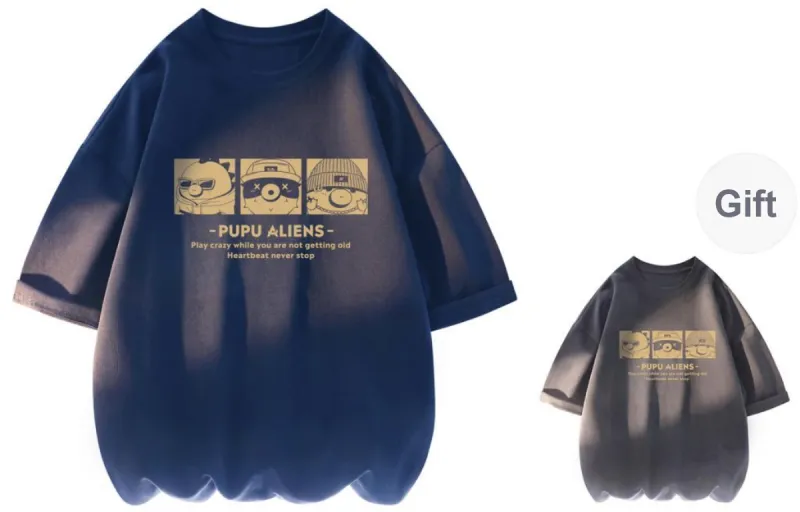 PUPU ALIENS T-Shirt Summer Unisex 2 Pack-17