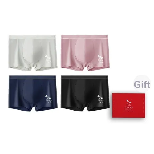 RED DRAGONFLY Хлопок Трусы Мужские 4 Пачки Подарочный Набор