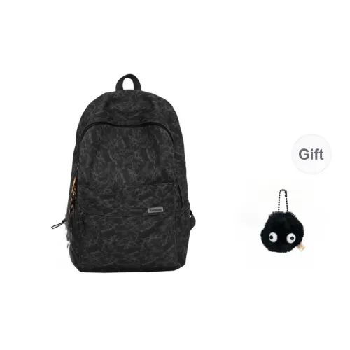 BRABOSTON Nylon Backpack Regular Unisex Black/White/Red/Green
