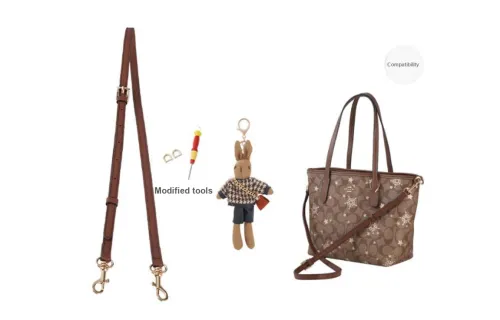Lan Bao Fan Cow Leather Shopping Bag Merch Women's Brown/Ecru