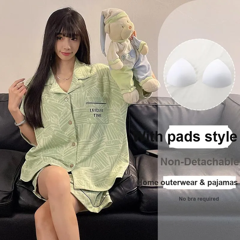 OUSHIBO Pajama Set Women's Matcha Green-2