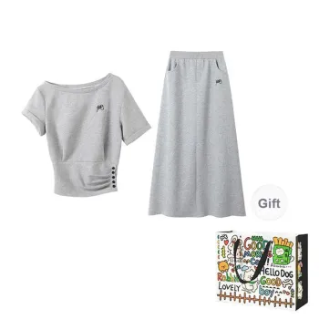 OURUOKE Two Piece Skirt Sets Women's