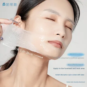 NILIYA 100% Cotton Adjustable Perforated Wet Compress Cloth Facial Application Only Shopping Bag Included