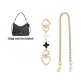Black and White Heart Four-Leaf Clover Extender Chain 15cm+Decorative Chain 47cm