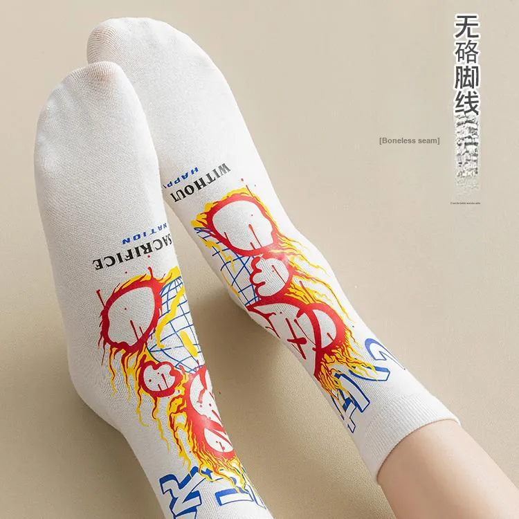 MIIOW Trend Party Series Mid Calf Socks Unisex 3 Pack-9