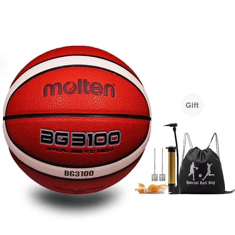 Molten PU Basketball Orange Red Size 76 Size 5 Size 4 Training Unisex-0