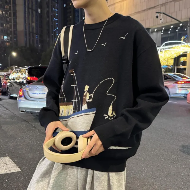 Tonlion Sweaters Men Black-4