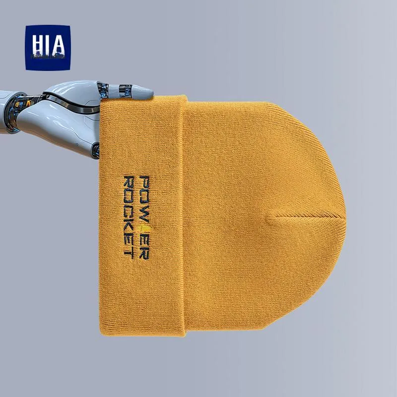 HLA Sheep Wool Knitted Hat Unisex-19