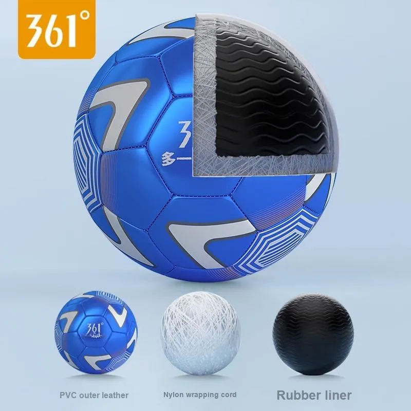 361° Size 4 And Size 5 Ball Soccer PU Machine Stitched Soccer Ball Unisex Azure Blue-2
