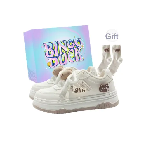 BINGO DUCK Низкие кроссовки для скейтбординга женские бежево-коричневые