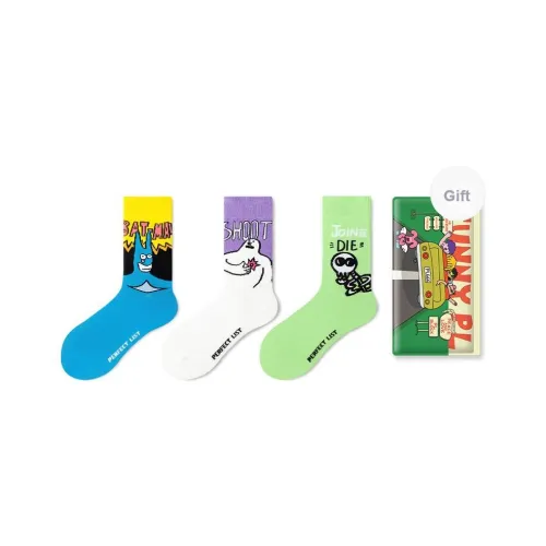 PL 3 шт PL Rough Американские модные носки ABC Смешанные цвета Унисекс MID Носки до икры