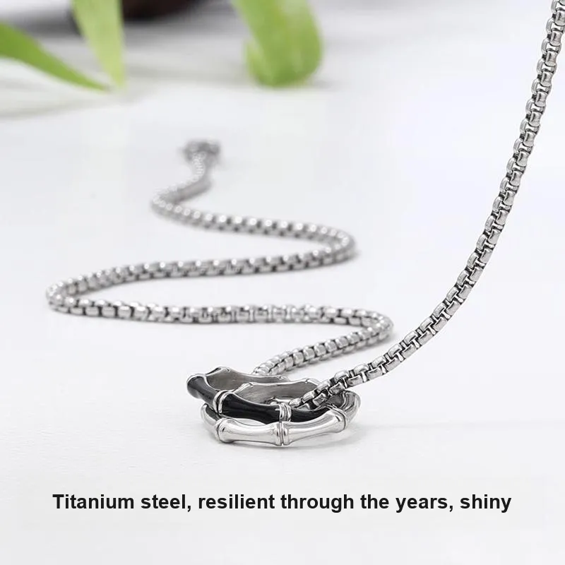 FOREVER MELODY Titanium Steel Necklaces Men's-6