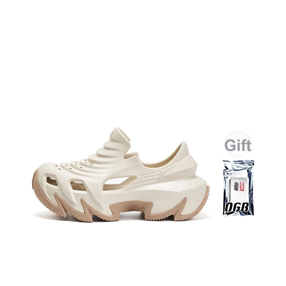 OGR DragonSpike Clog 5cm Unisex Ecru OG Basic