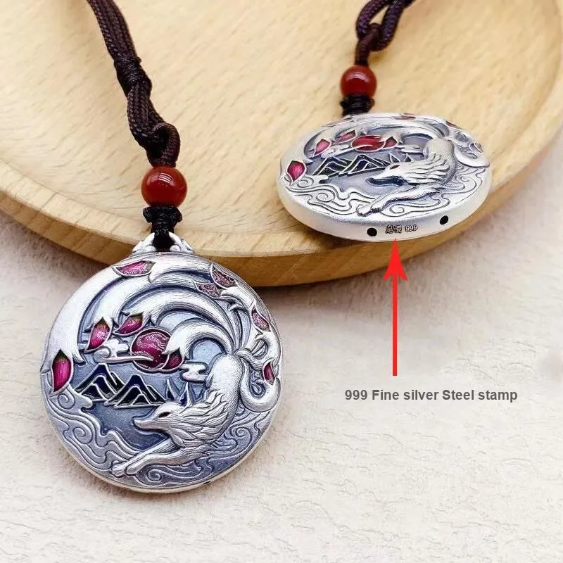 FUYUFU 999 Fine Silver Necklaces Women's-3
