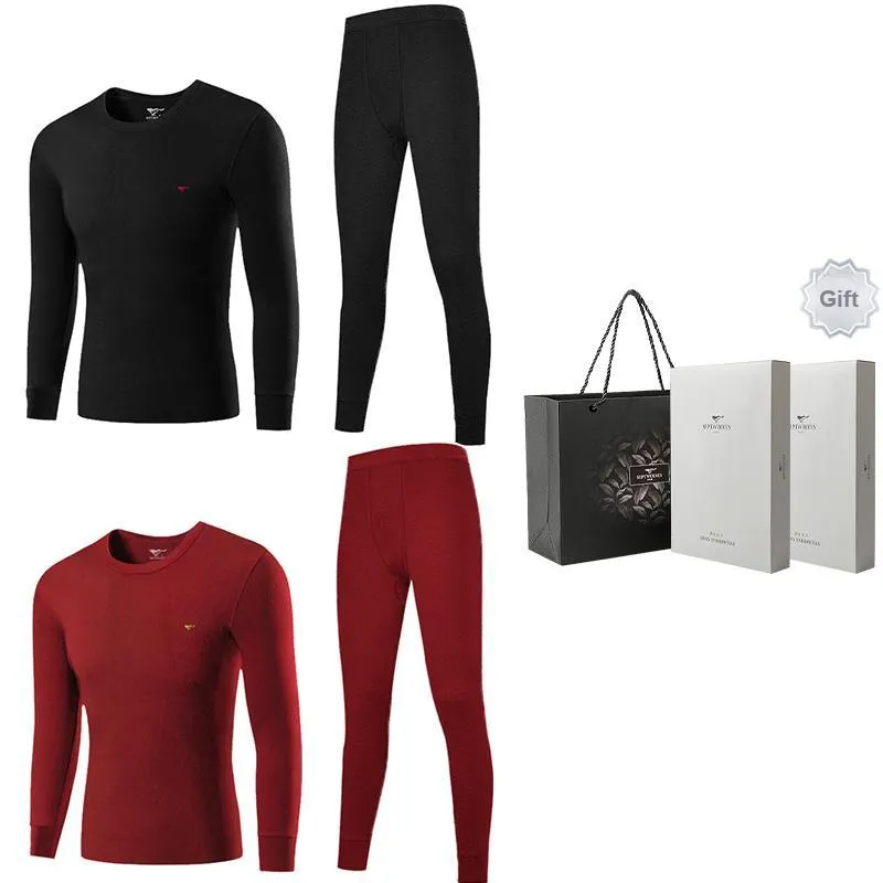 SEPTWOLVES Thermal Set Men's 2 Piece Underwear Gift Box Set-96