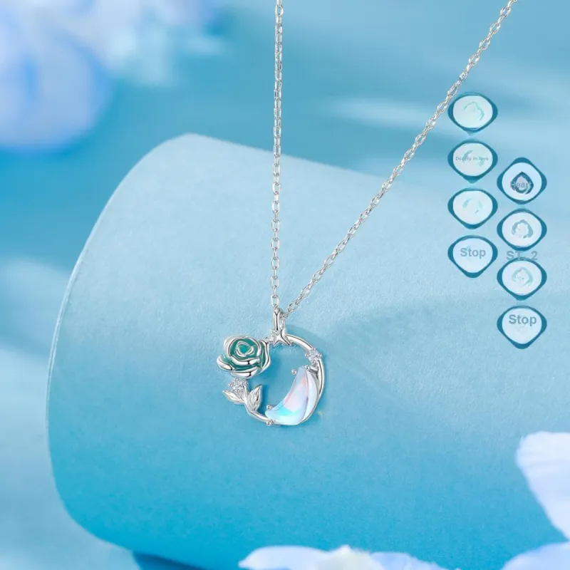 KINGFOCUS 925 Sterling Silver Necklace Anniversary Of Love Confession Gift Women's-3