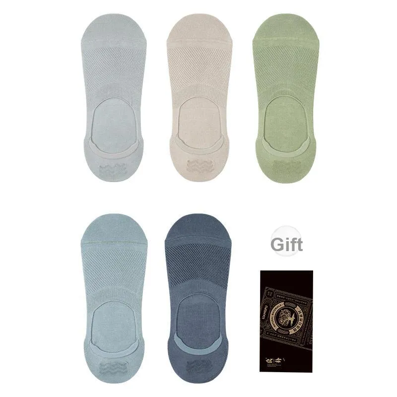 LIANGPU No Show Socks Men's 5 Pack-5